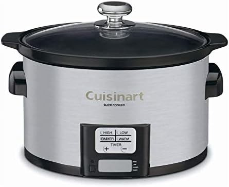 Silver 3.5 quart programmable slow cooker