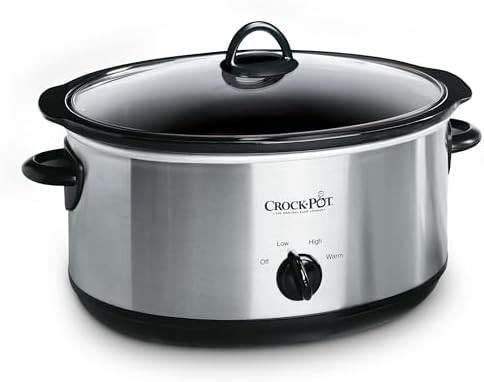 Stainless manual 7 quart stoneware cooker