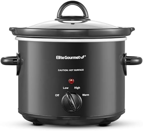 Black manual slow cooker 3 quart