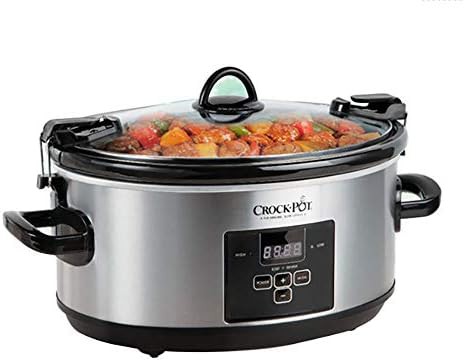 Programmable cook and carry seven quart cooker