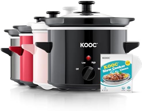 Round black ceramic 2 quart slow cooker