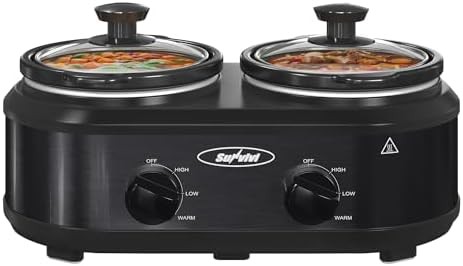 Dual oval black ceramic buffet server