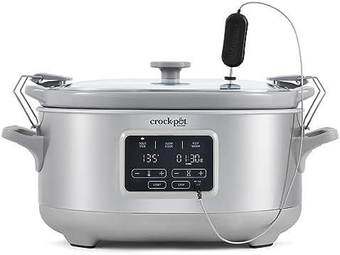 Seven quart sous vide cook and carry slow cooker