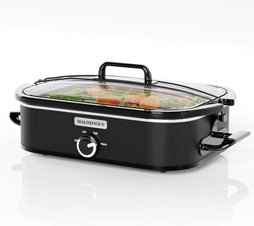Manual 4 quart casserole slow cooker in black