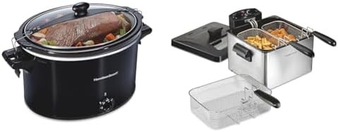 Stainless Steel Slow Cooker and Deep Fryer