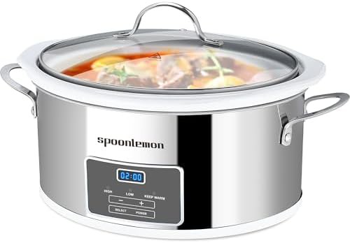 Stainless Steel Digital Cooker with White Ceramic