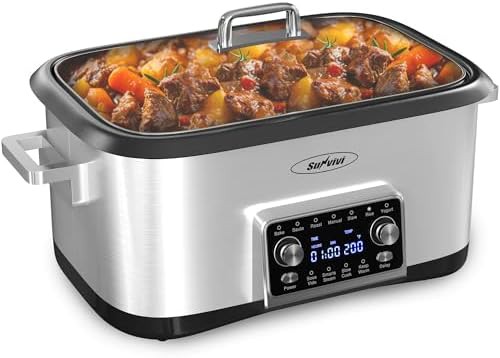 Stainless roaster oven with aluminum pot