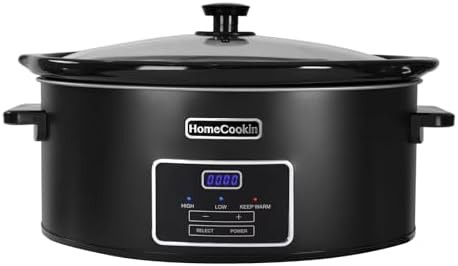 Programmable 7 quart black stainless steel cooker