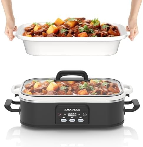 Programmable 4 Quart Ceramic Casserole Cooker Black