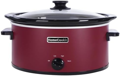 Manual 8 quart red stainless steel cooker