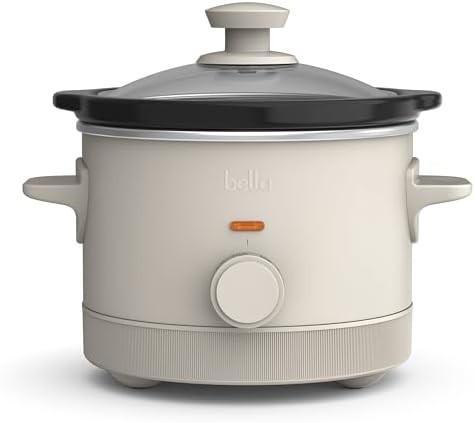 Manual ceramic slow cooker with three settings in oatmilk