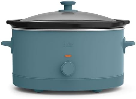 Manual Six Quart Ceramic Cooker in Surf