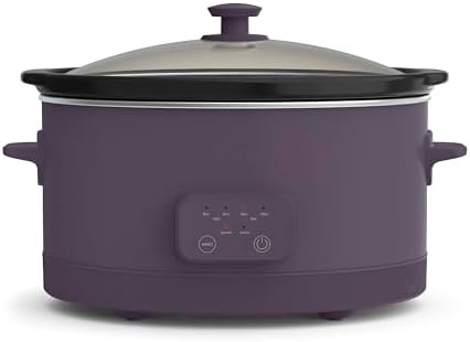 Programmable Six Quart Family Slow Cooker Plum