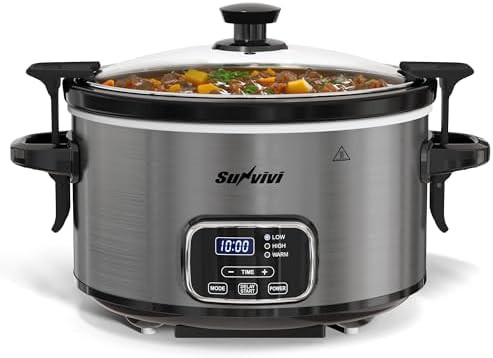 Programmable locking lid cooker in grey