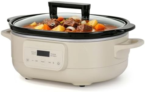 Programmable 6 quart casserole slow cooker oatmeal