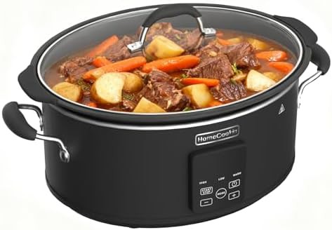 Programmable 10 quart black digital slow cooker