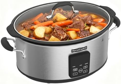 Digital 10 quart stainless steel slow cooker