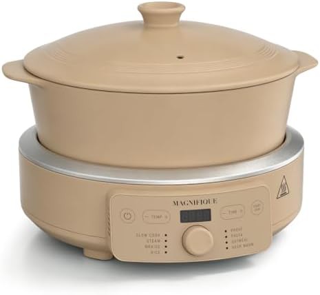 Clay pot 4.5 quart multi cooker brown