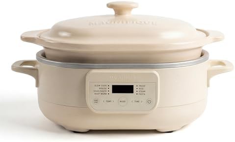 Programmable 6 quart multi cooker with stoneware crock