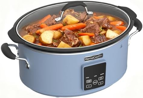 Programmable 10 quart blue digital slow cooker