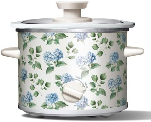 Floral green 2 qt mini electric slow cooker