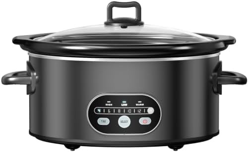 Programmable Stoneware Slow Cooker 6 Quart