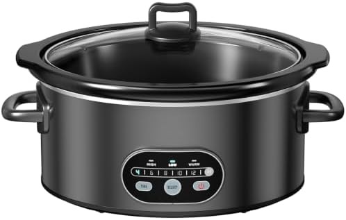 Black ceramic 6 quart multi cooker