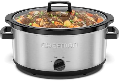 Manual 7 quart silver casserole slow cooker