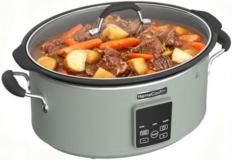 Digital 10 quart olive green slow cooker