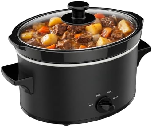 Small Black Slow Cooker 2 Quart